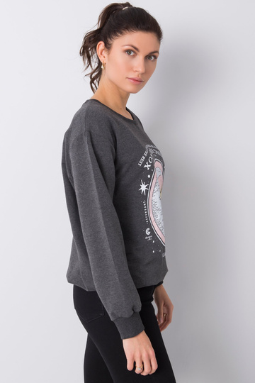 Tmavě šedá mikina s...