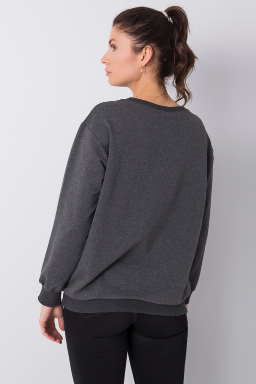 Tmavě šedá mikina s potiskem Trisha