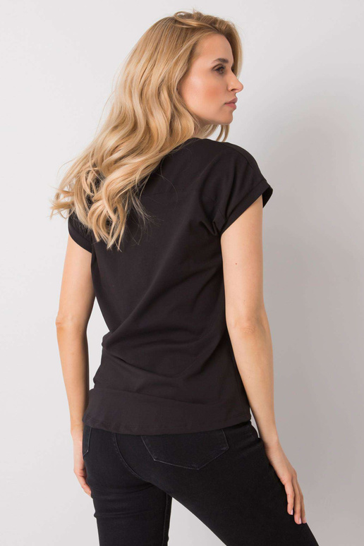 Černé tričko s potiskem Hollis