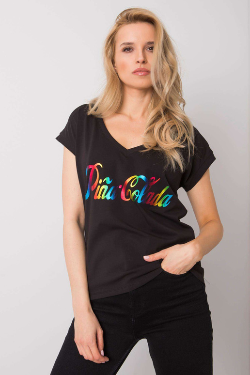 Černé tričko s potiskem Hollis