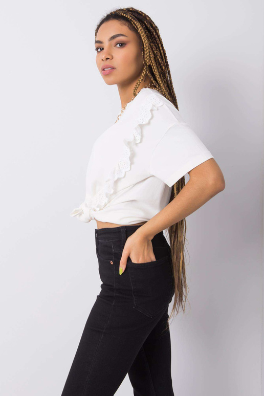 Bílé tričko s volánky Mylene
