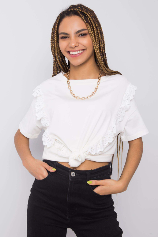 Bílé tričko s volánky Mylene