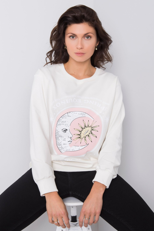 Bílá mikina s potiskem Trisha