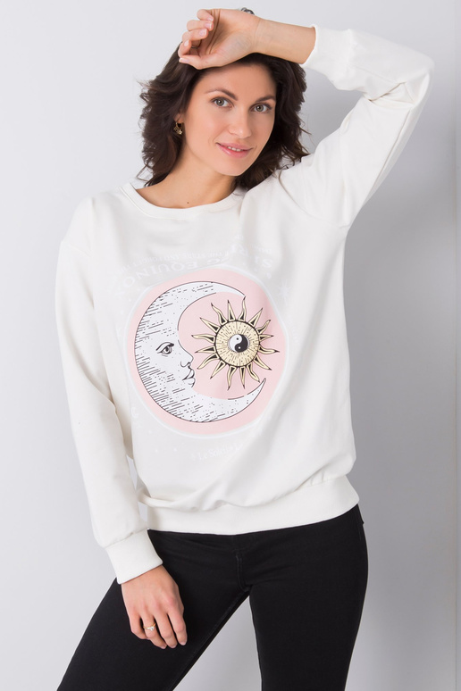 Bílá mikina s potiskem Trisha