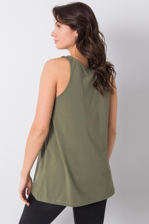 Khaki top s nápisem Evette Khaki top s nápisem Evette