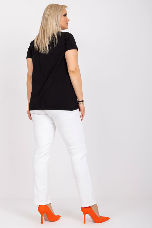 Černá plus size halenka s kulatým... Černá plus size halenka s kulatým...