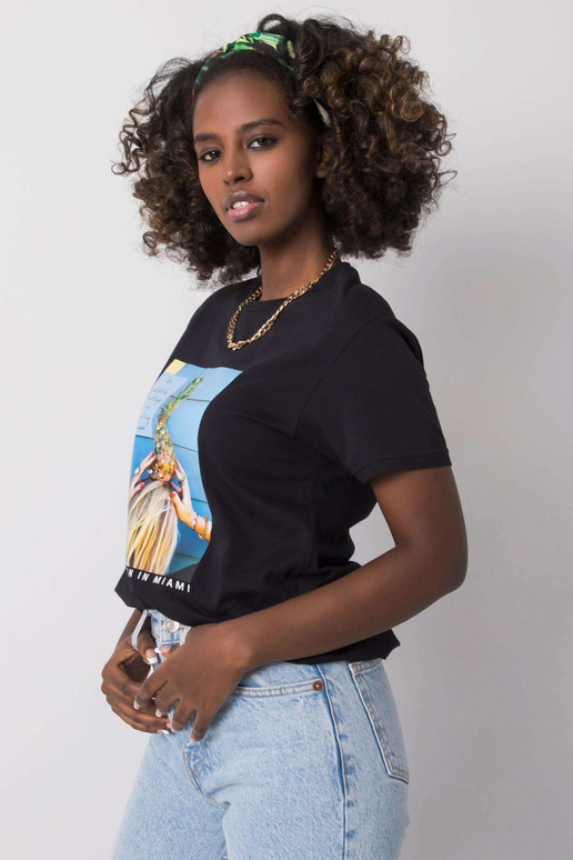 Dámské černé tričko Lotta Cotton Dámské černé tričko Lotta Cotton