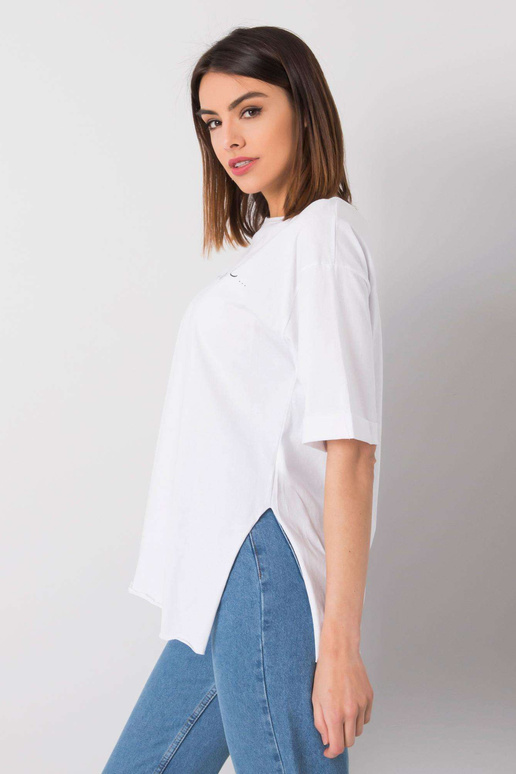 Bílé tričko s nápisem Riley RUE PARIS