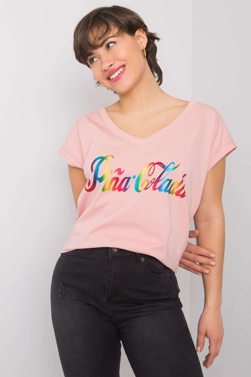 Špinavé růžové tričko s potiskem Hollis