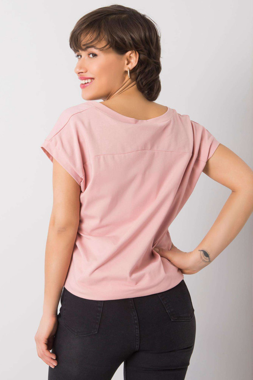 Špinavé růžové tričko s potiskem Hollis