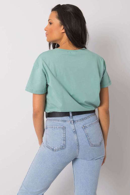 Pistáciové tričko s nápisem Elani