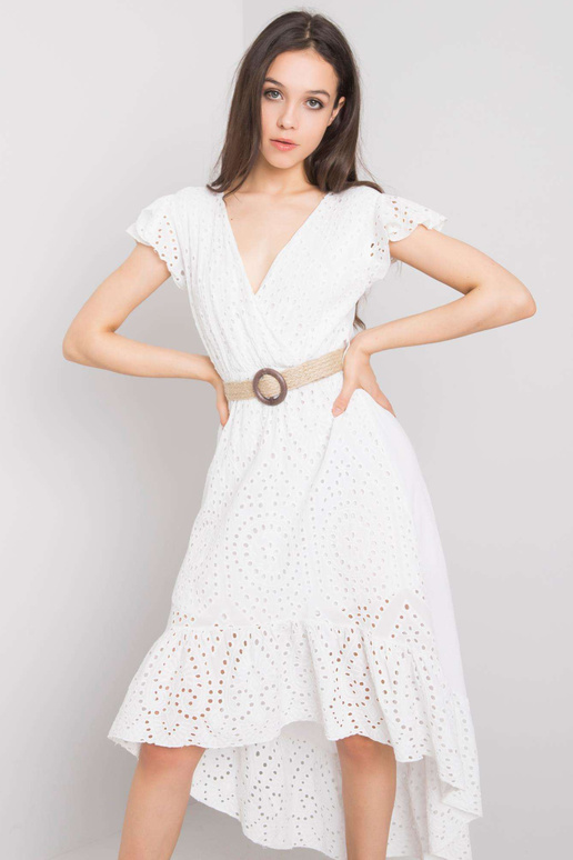 Bílé volánové šaty Maisie OH BELLA