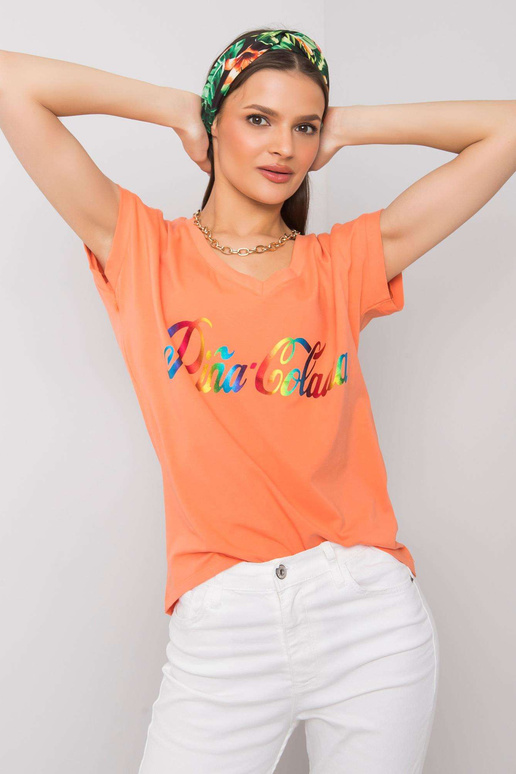 Oranžové tričko s potiskem Hollis Oranžové tričko s potiskem Hollis