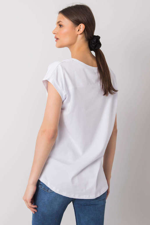 Bílé tričko s potiskem Hollis