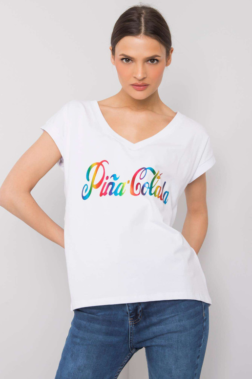 Bílé tričko s potiskem Hollis