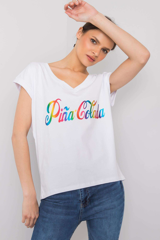 Bílé tričko s potiskem Hollis