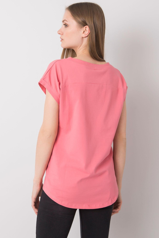 Růžové tričko s potiskem Hollis