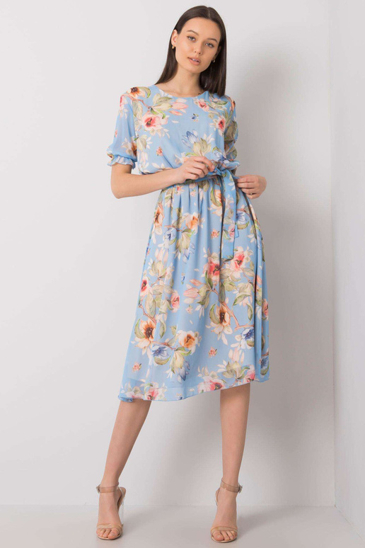 Modré květinové šaty Maelle