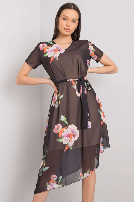 Černé květinové šaty Noemie