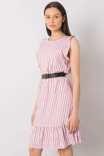 Pruhované vínové šaty...