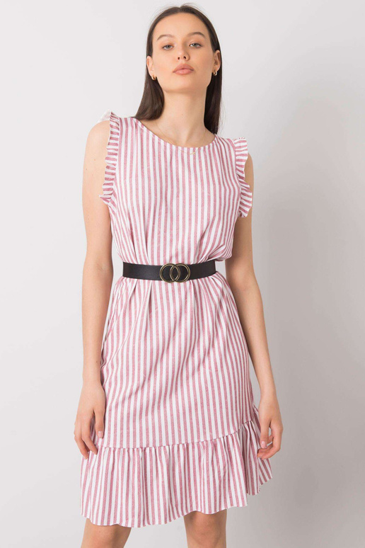 Pruhované vínové šaty Clarabelle