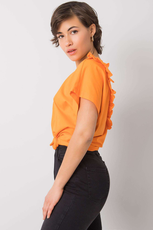 Oranžová halenka s volánky od Leanne