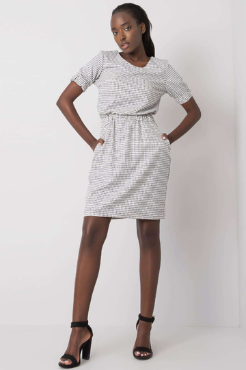 Bílé kostkované šaty Bellatrix