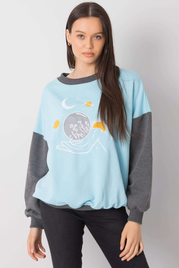 Modrá mikina Ramla s kapucí