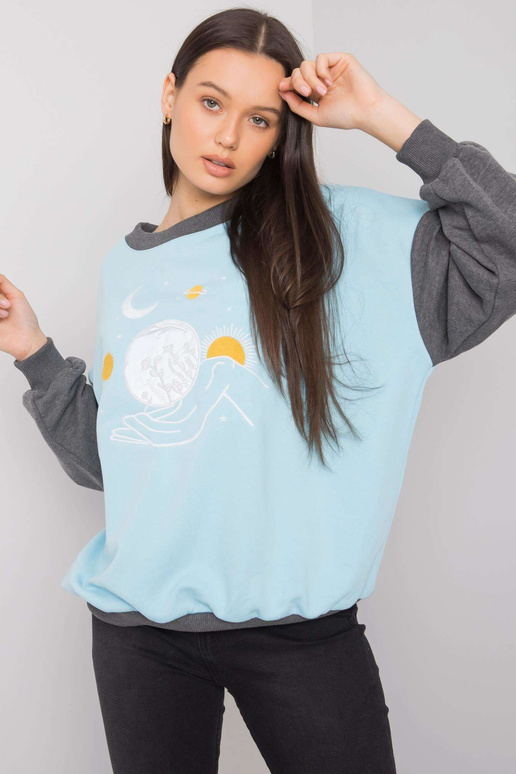 Modrá mikina Ramla s kapucí