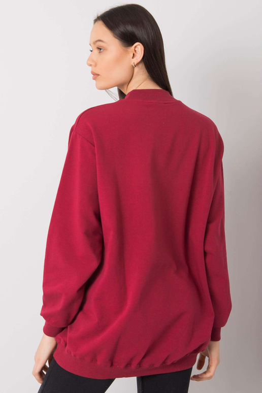 Vínová mikina s potiskem Majorie RUE...