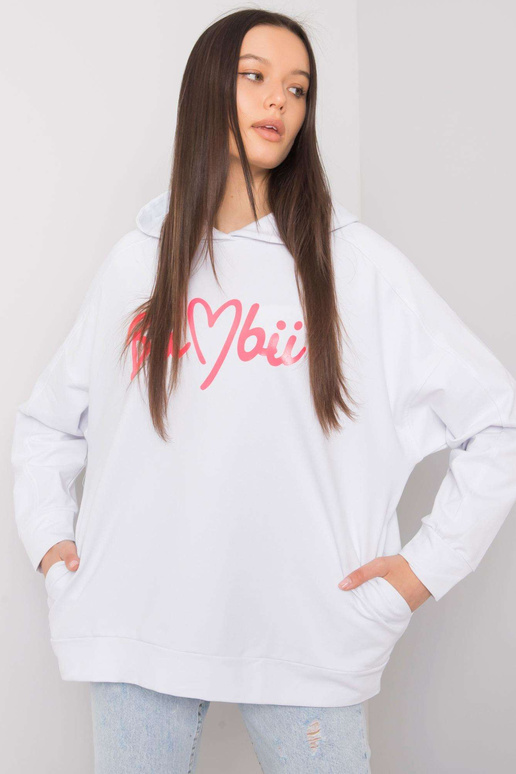 Bílá mikina s kapucí Edna