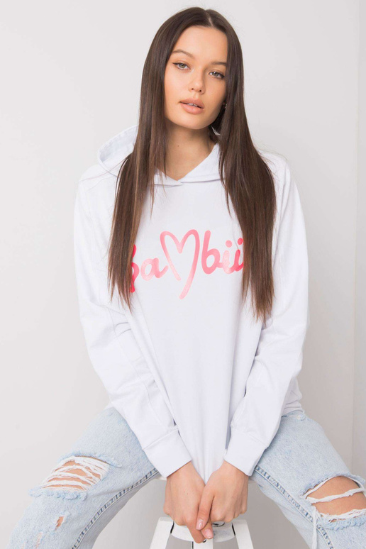 Bílá mikina s kapucí Edna