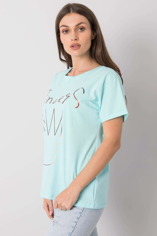 Mintové tričko s potiskem Aosta