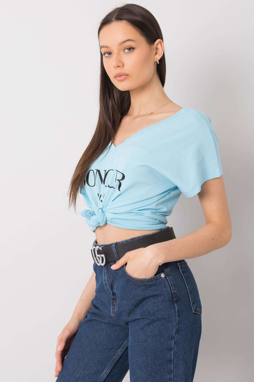 Modré tričko s potiskem Hortense