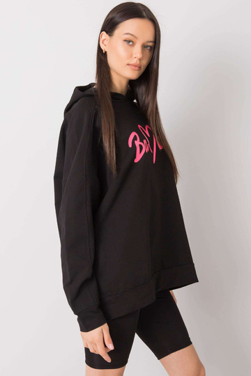Černá mikina s kapucí Edna