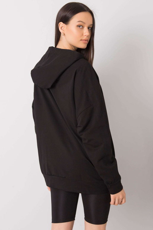 Černá mikina s kapucí Edna Černá mikina s kapucí Edna
