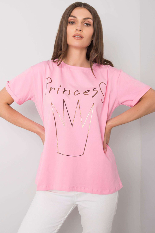 Růžové tričko s potiskem Aosta Růžové tričko s potiskem Aosta