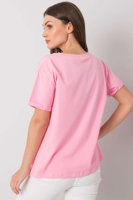 Růžové tričko s potiskem Aosta Růžové tričko s potiskem Aosta