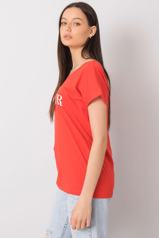 Červené tričko s potiskem Hortense Červené tričko s potiskem Hortense