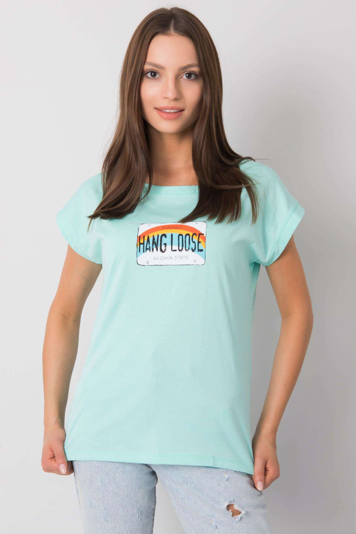 Mátové tričko s potiskem Aloha