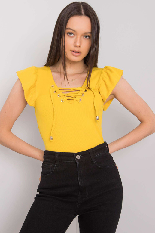 Žlutá halenka se šněrováním Waverly