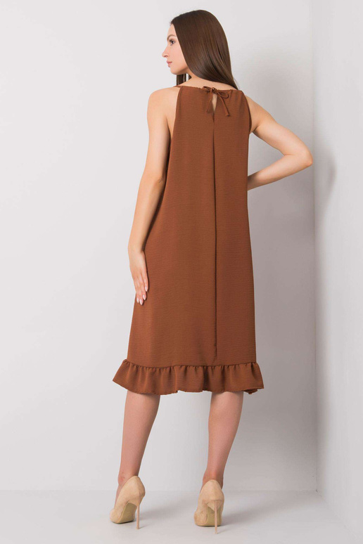 Hnědé šaty na řemínky Simone