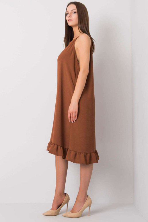 Hnědé šaty na řemínky Simone