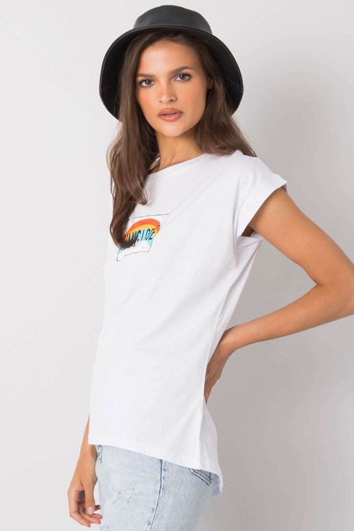Bílé tričko s potiskem Aloha