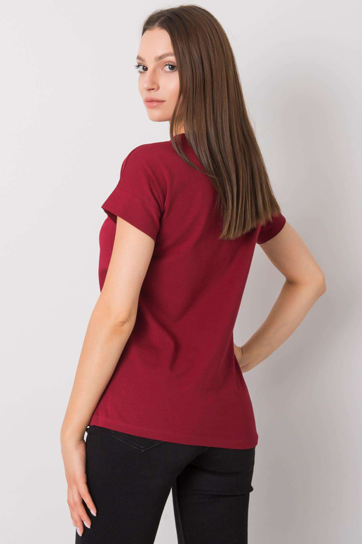 Vínové tričko s nápisem Emille