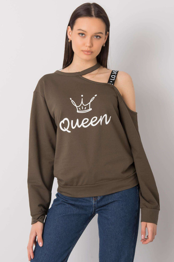 Khaki halenka s potiskem...