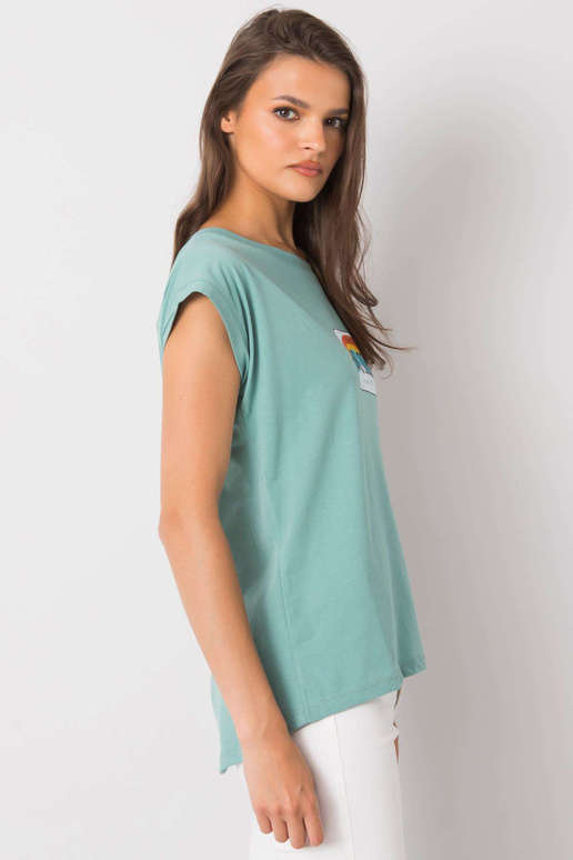 Světle zelené tričko s potiskem Aloha