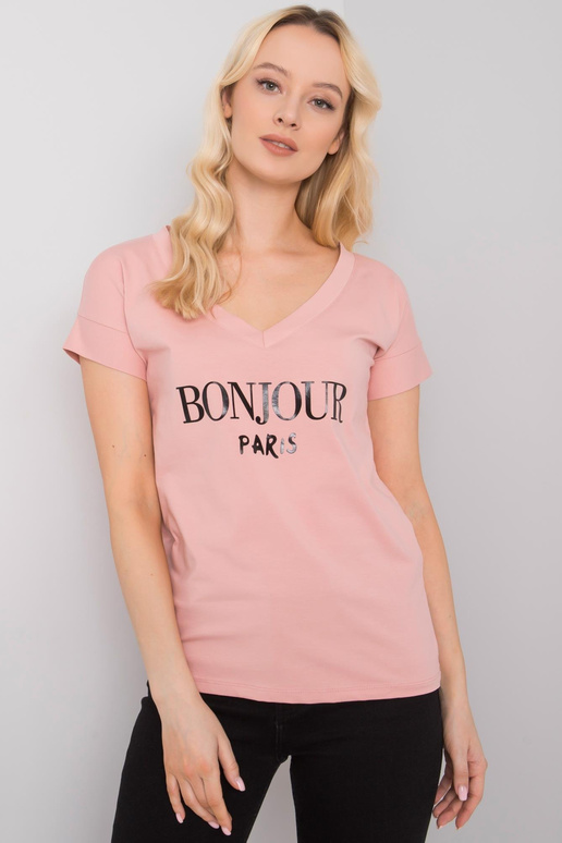 Světle růžové tričko s nápisem Emille