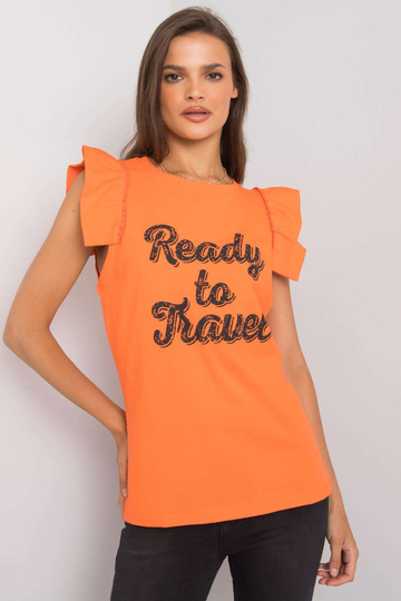 Oranžová halenka s potiskem...