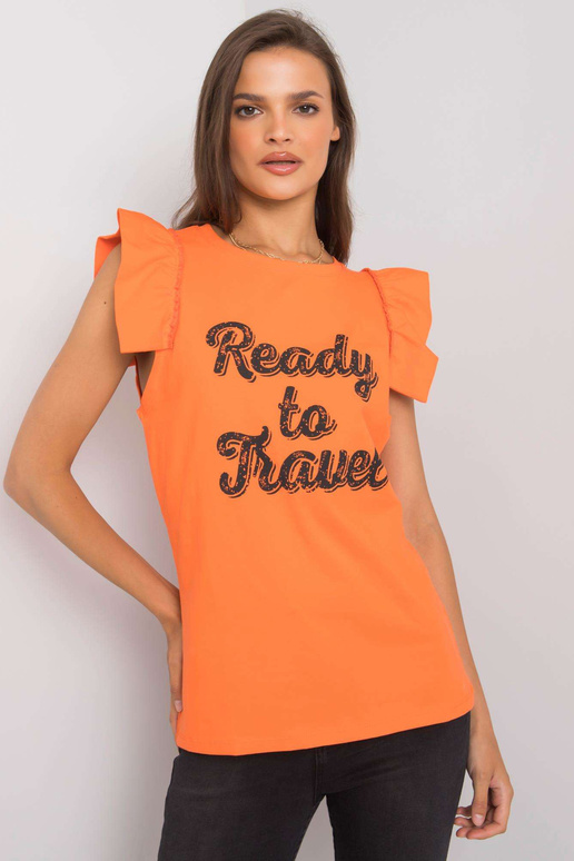 Oranžová halenka s potiskem Beverly Oranžová halenka s potiskem Beverly